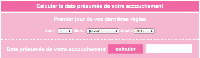 calcul date accouchement