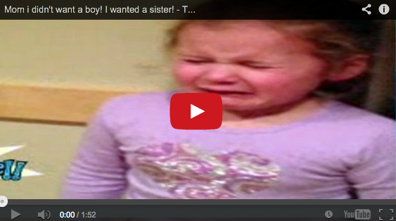 je veux pas un petit frère, je veux une petite sœur!